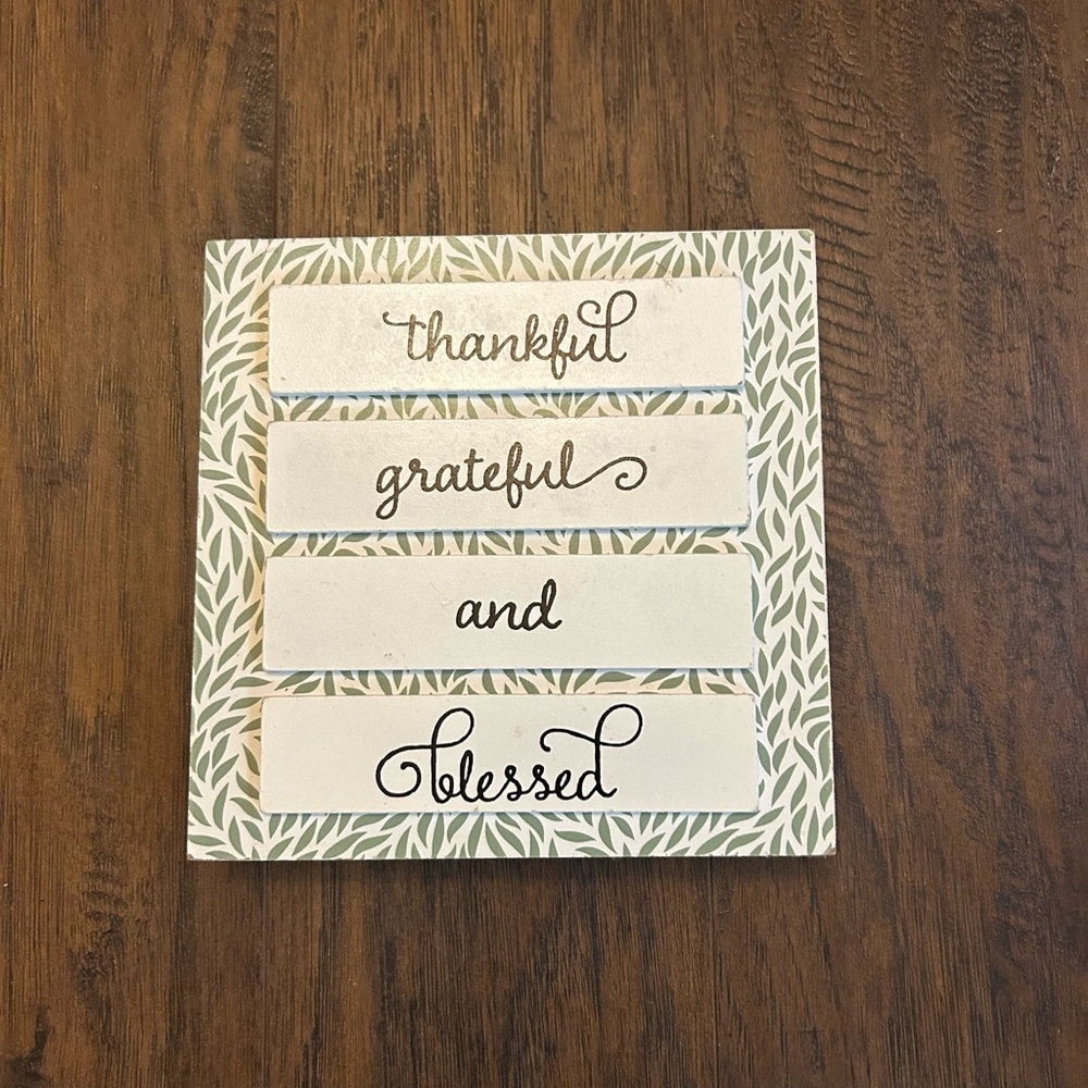 Decorative Wall Art Inspirational Quotes Thankful Grateful Blessed